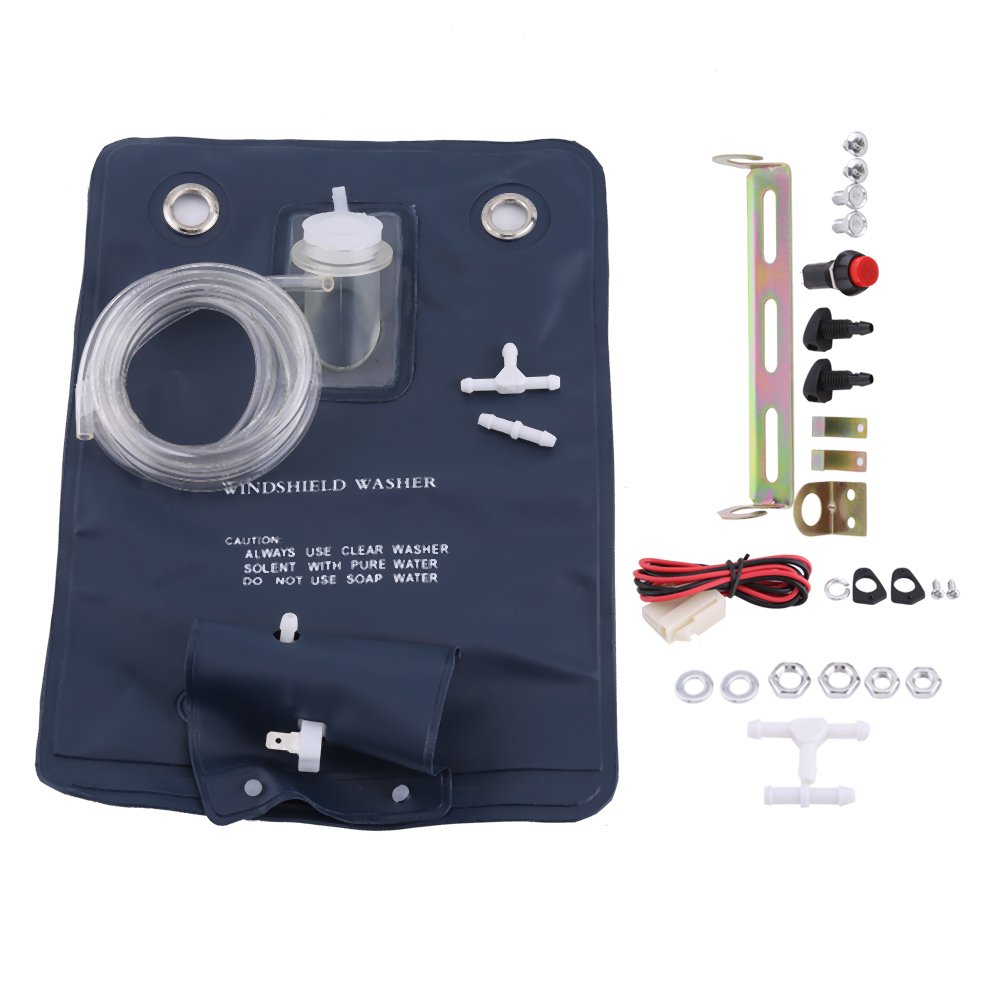 Amazon | 12V ウォッシャー タンク 袋 タイプ ウォッシャーポンプ